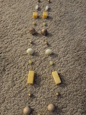 BRAND NEW Loft Yellow and Cream Bead Long Necklace